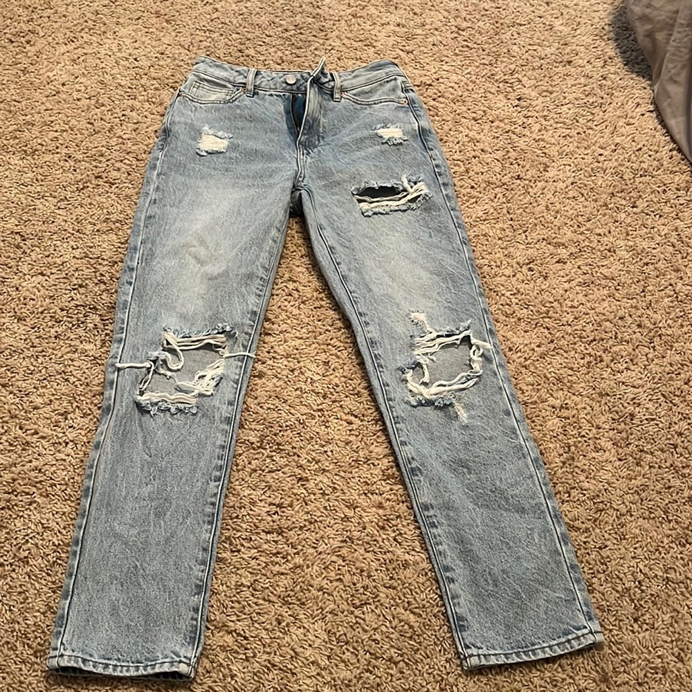 light washed ripped mom jeans from pacsun